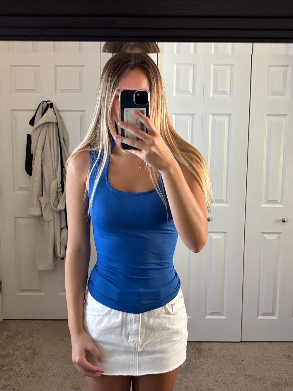 H&M Royal Blue Fitted Scoop Tank Top